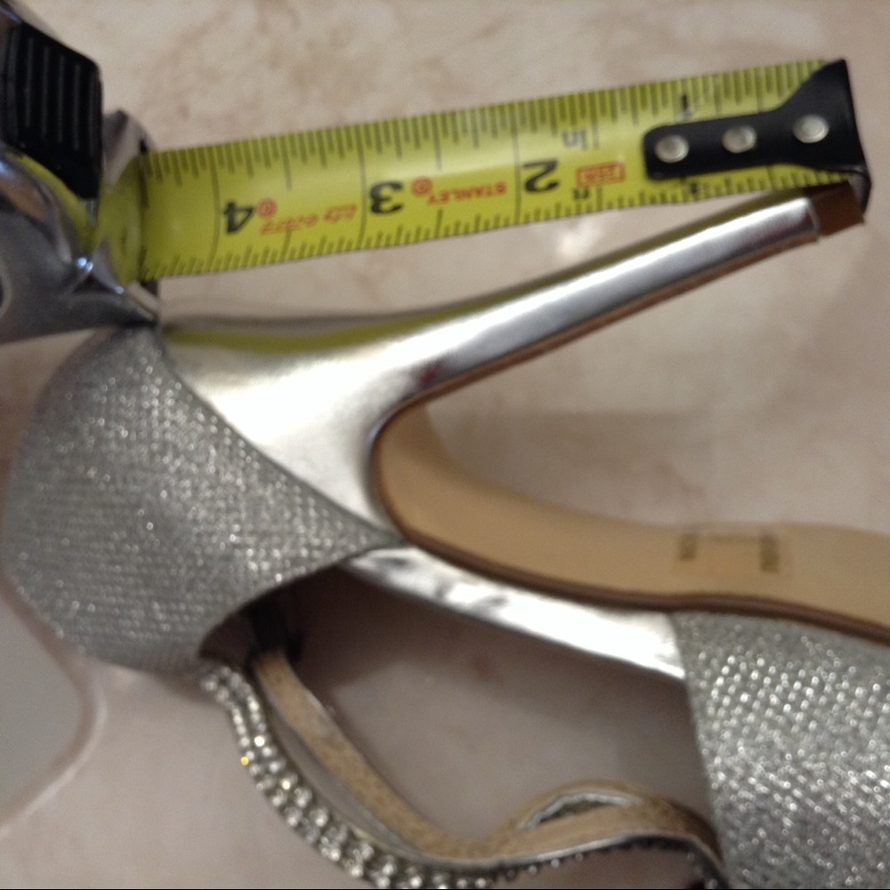 Prom Wedding Bridal Pageant Silver Rhinestone Heel - Picture 5 of 8